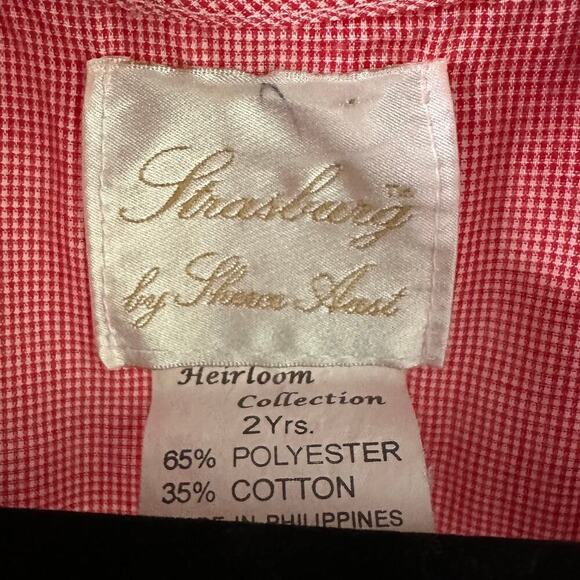 VINTAGE STRASBURG 2 Year Girl Cottagecore Floral Puff Sleeve Button Down Dress - Picture 5 of 11